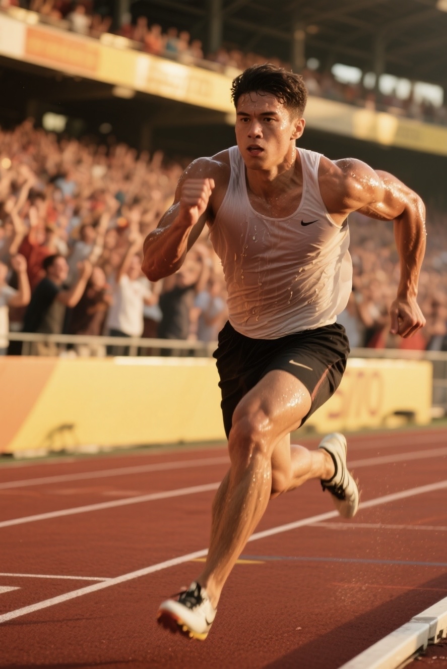 运动员的顶级表现赢得全场掌声